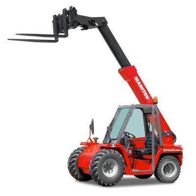A Manitou Buggyscopic Telehandler 4m on a white background.