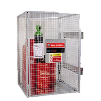 A Gas Compound cage on a white background.