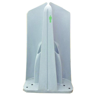 A Male Urinal - 4 Bay on a white background.